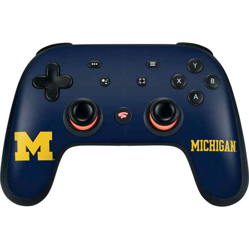 University of Michigan M Logo Google Stadia Controller Skin